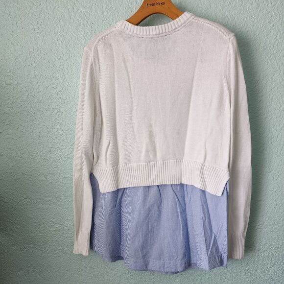 Tommy hilfiger long sleeve overlay Crop sweater - Picture 3 of 10